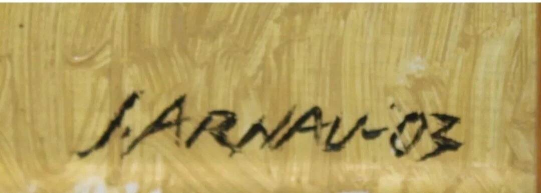 Mid 20th Century Figurative Interior Scene Oil Painting