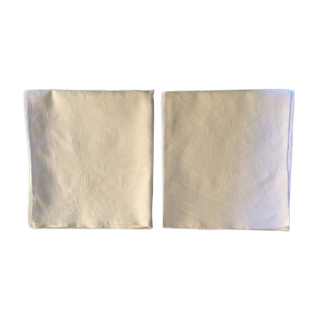 Duo de serviettes 57 x 63 damassé blanc