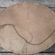 Oval mirror in plaster and art deco wood 36 x 46 cm
