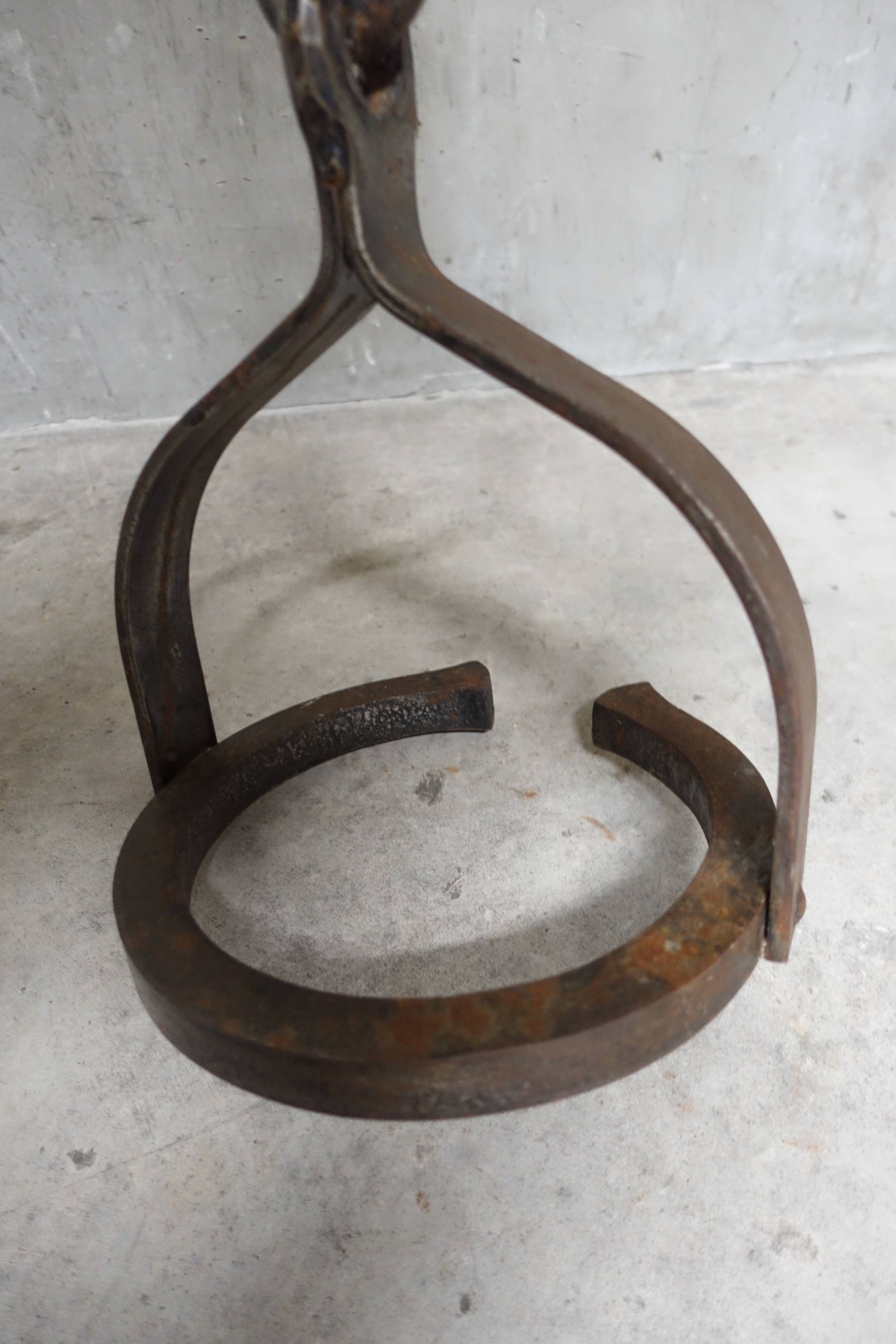 Brutalist wrought iron chain floor lamp 1960s