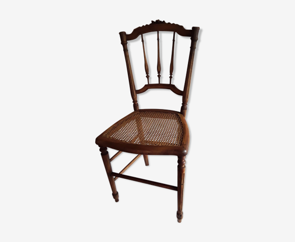 Chaise ancienne bois cannée Louis XVI | Selency