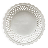 Openwork, woven earthenware plate