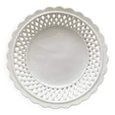 Openwork, woven earthenware plate