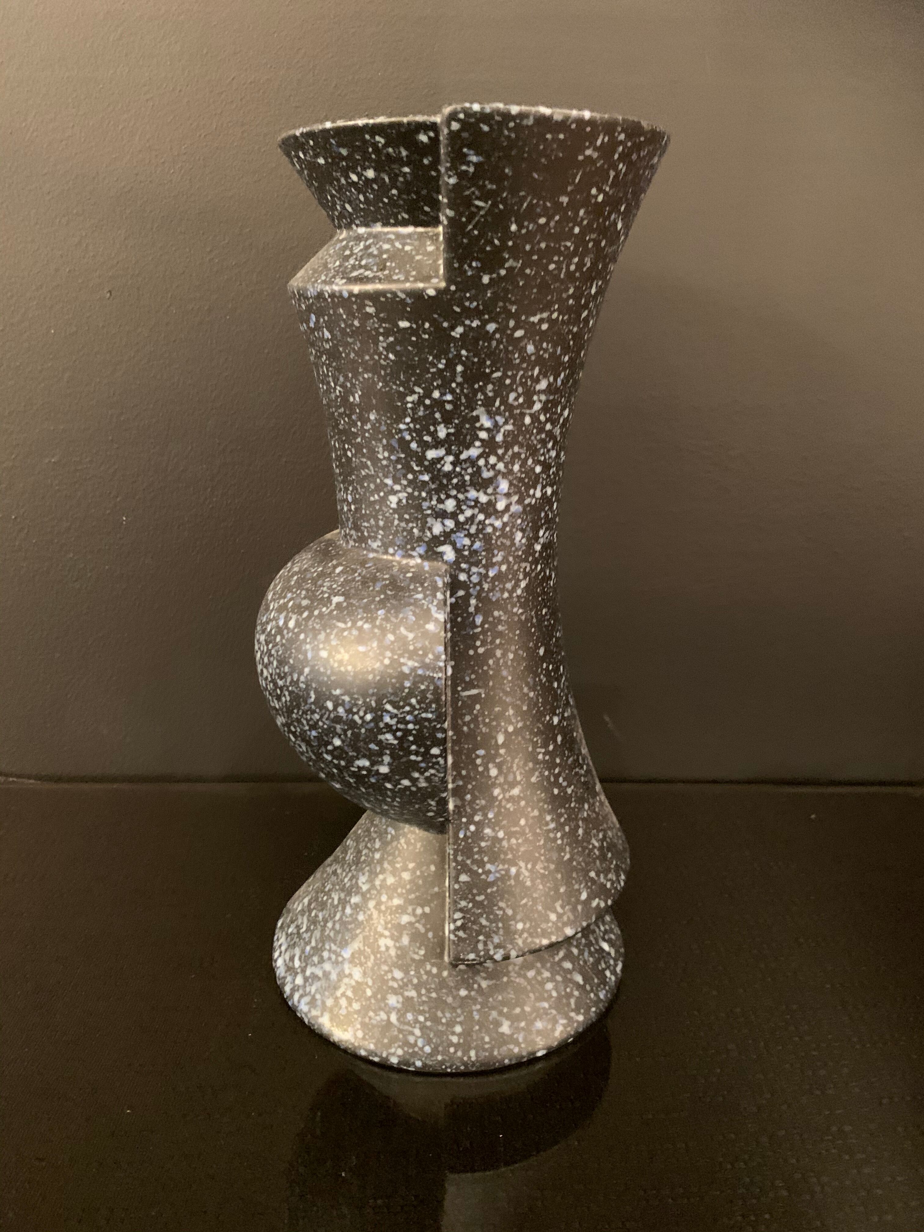 Claude Dumas , geometric design vase.