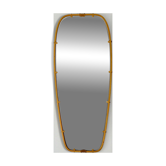 Superbe miroir forme libre en laiton massif année 50 / 60 vintage