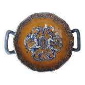 Coupe à anses en faïence Gien décor Francois 1er, 1860