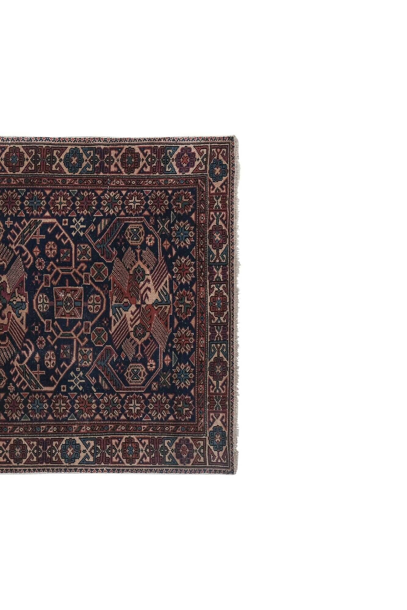 Vintage Turkish handmade rug 120x201 cm