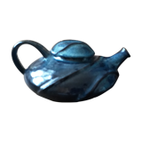 Large teapot in blue glazed Earth