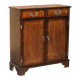 Vintage mahogany library in Art Deco style with two drawers.