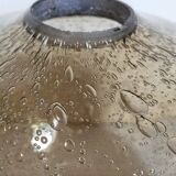 Vintage bubble-blown glass ball vase from riom france