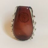 Murano crystal vase height 18.3 cm