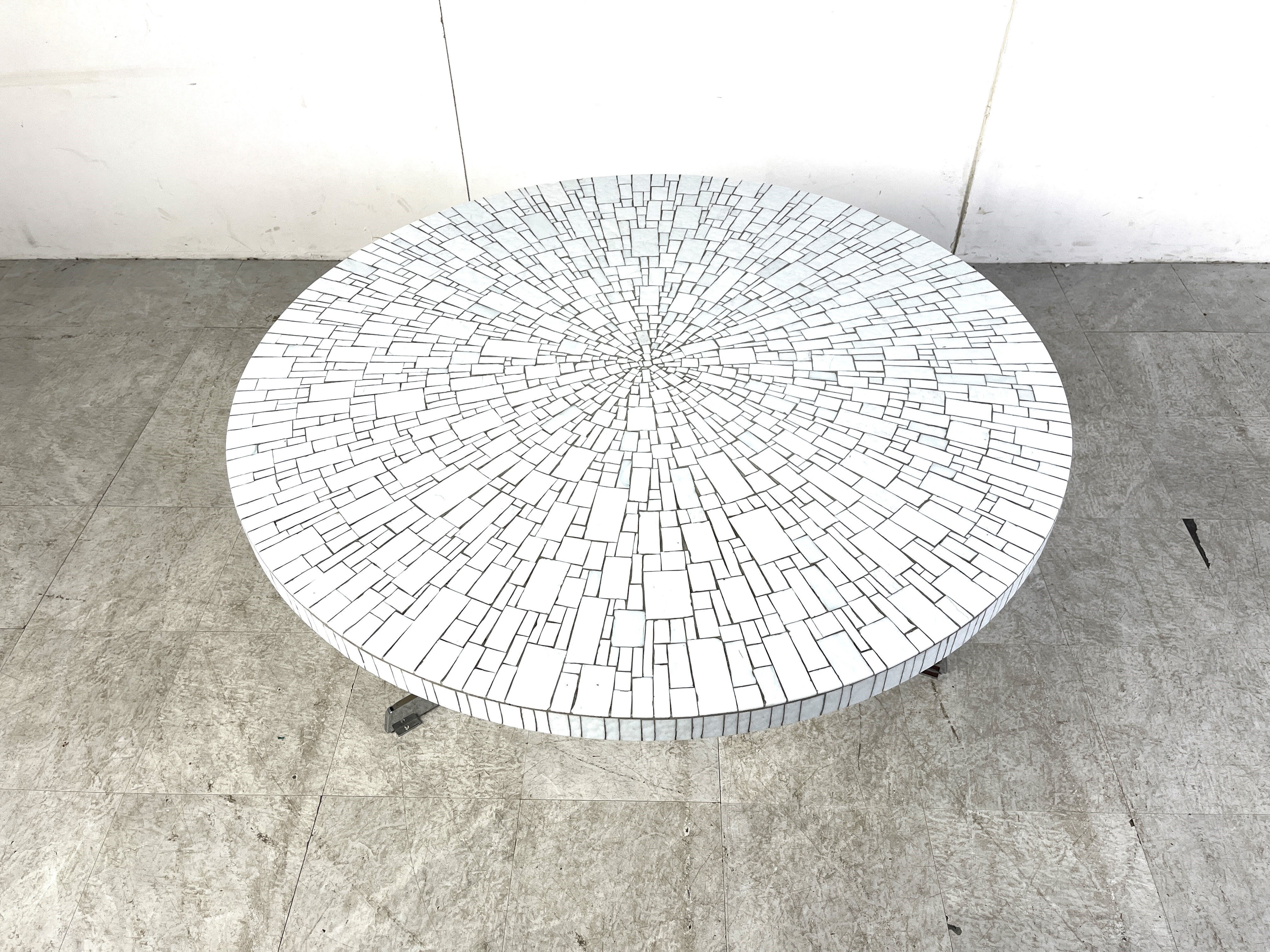 Vintage ceramic mosaic coffee table by Heinz Lilienthal, 1960s