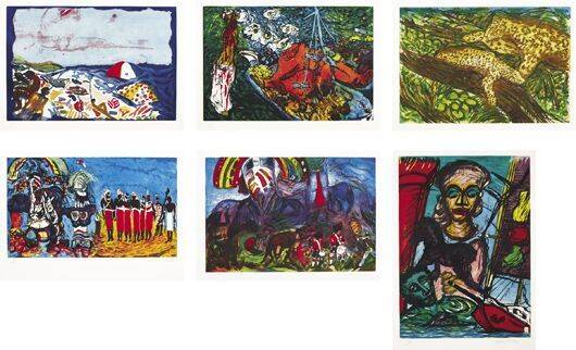 Illustration Malcolm Morley  Trojan Calvacade from the Odysseys of Enoch Suite, 1986 Américain