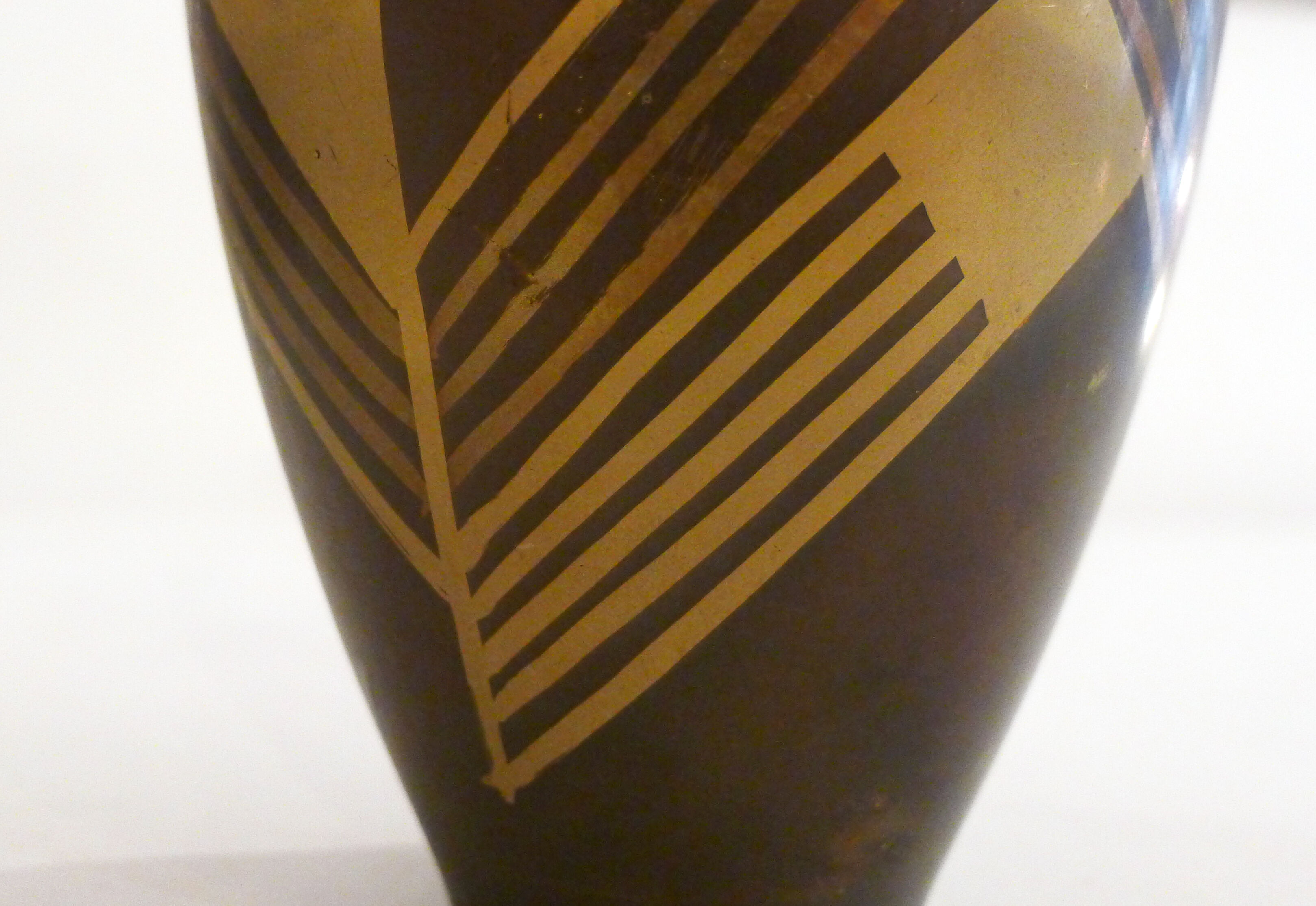 Small art deco copperware vase