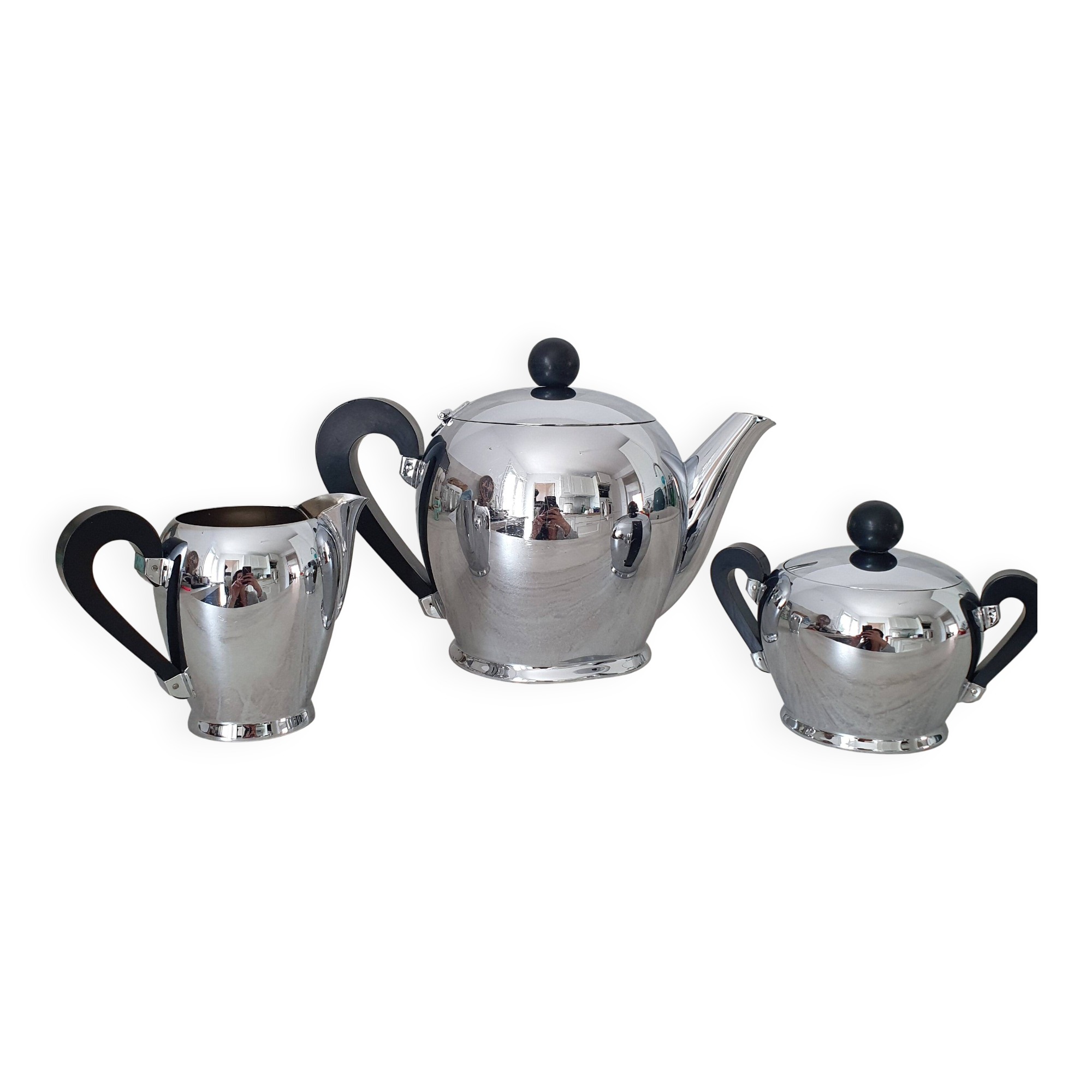 Service à café - thé collection bombé en inox 18/10, Alfra Alessi