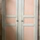 Late 19th century cupboard front, double doors + painted fir frame