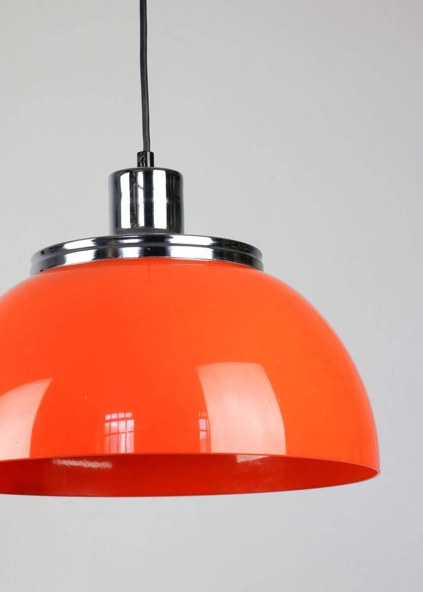 Vintage 2240 Faro pendant lamp by Luigi Massoni for Guzzini & Meblo, 1960s, set of 2