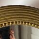 Miroir ovale ancien en bois