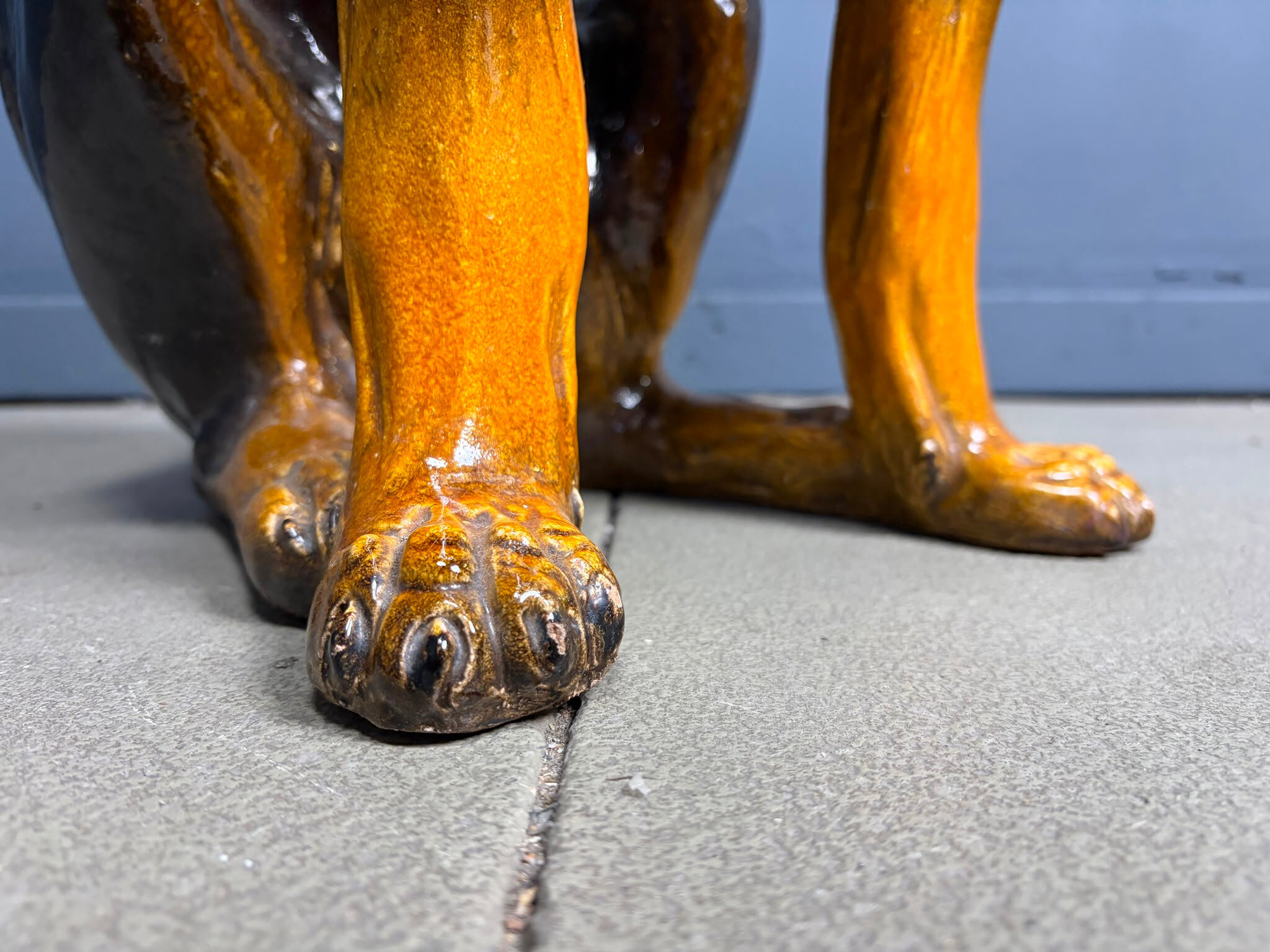 Vintage ceramic sculpture of a Doberman, 1960s
