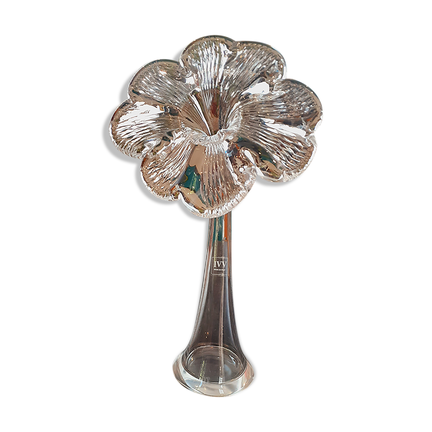 Soliflore vase in blown glass Italian design signed IVV