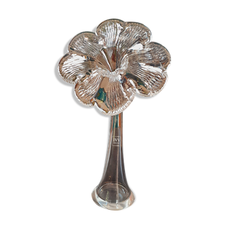 Vase soliflore en verre soufflé design Italien signé IVV