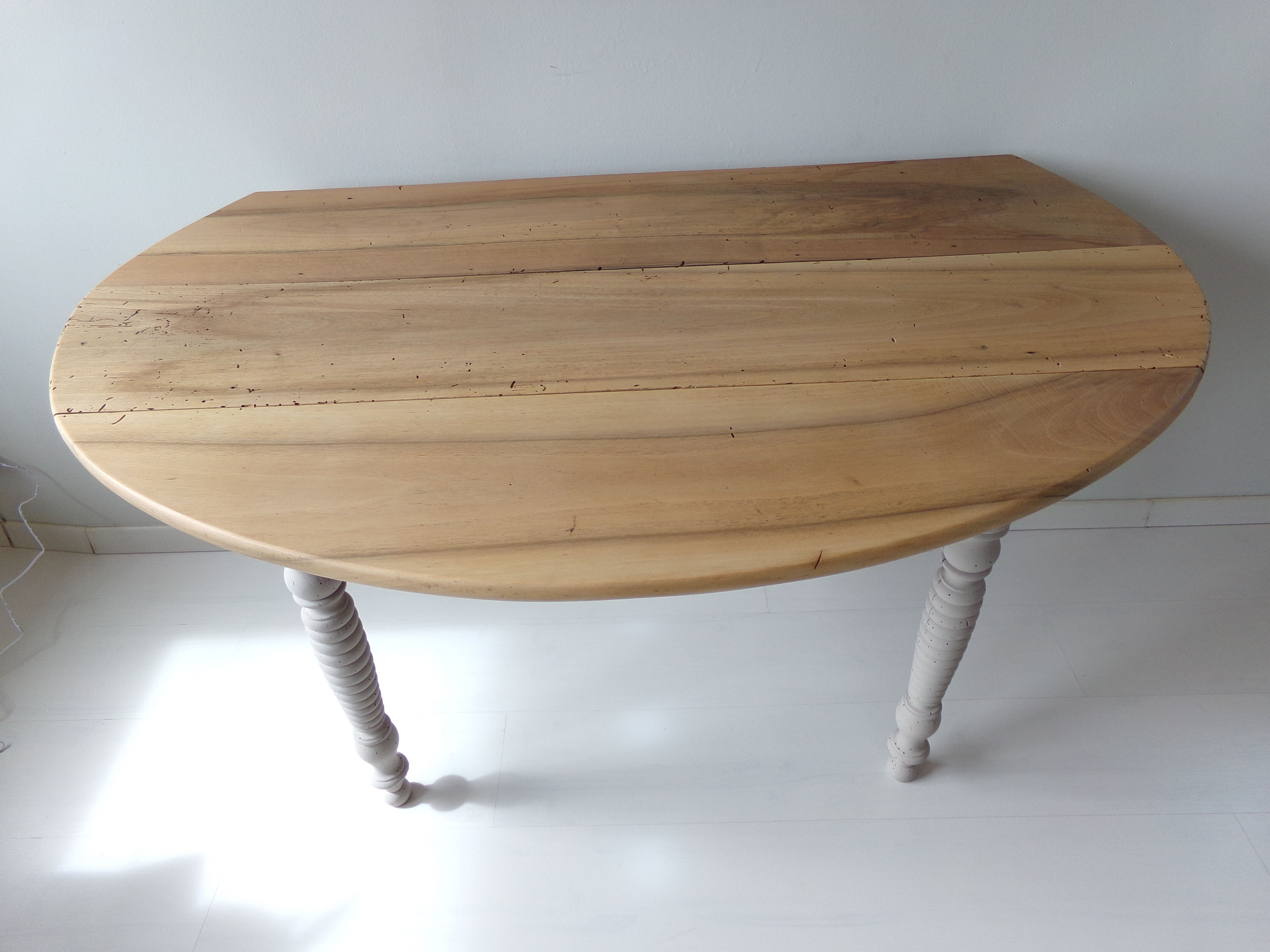 Round wooden table