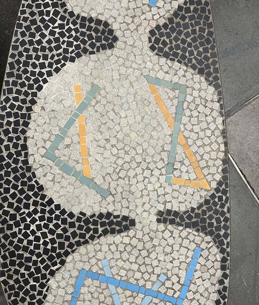 Mid-Century German Mosaic Couch Table from Berthold Müller Oerlinghausen, 1960s