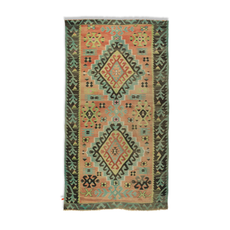 Anatolian handmade kilim rug 298 cm x 154 cm