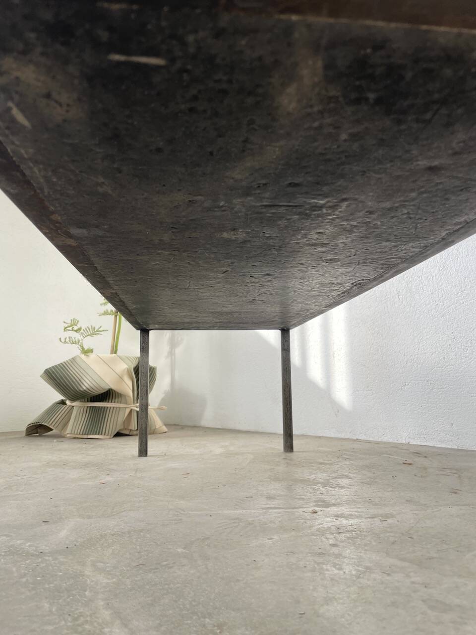 1950s slate coffee table