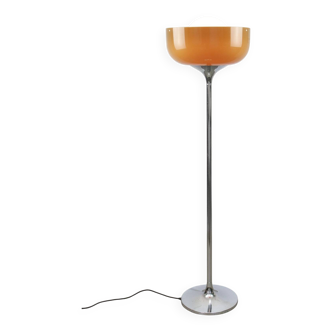 Grand lampadaire marron de Luigi Massoni pour Guzzini, années 1970