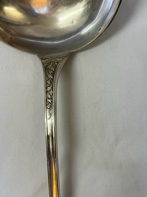 SFAM silver metal punch ladle