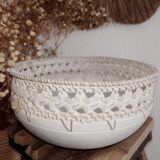 Wooden Bowl with Rattan Details - Set of 3