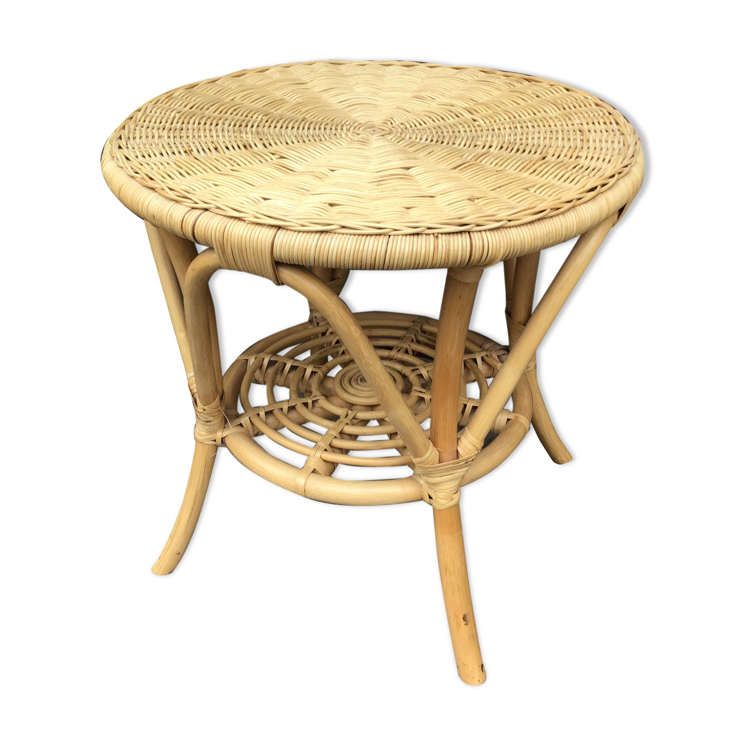 Vintage rattan coffee table