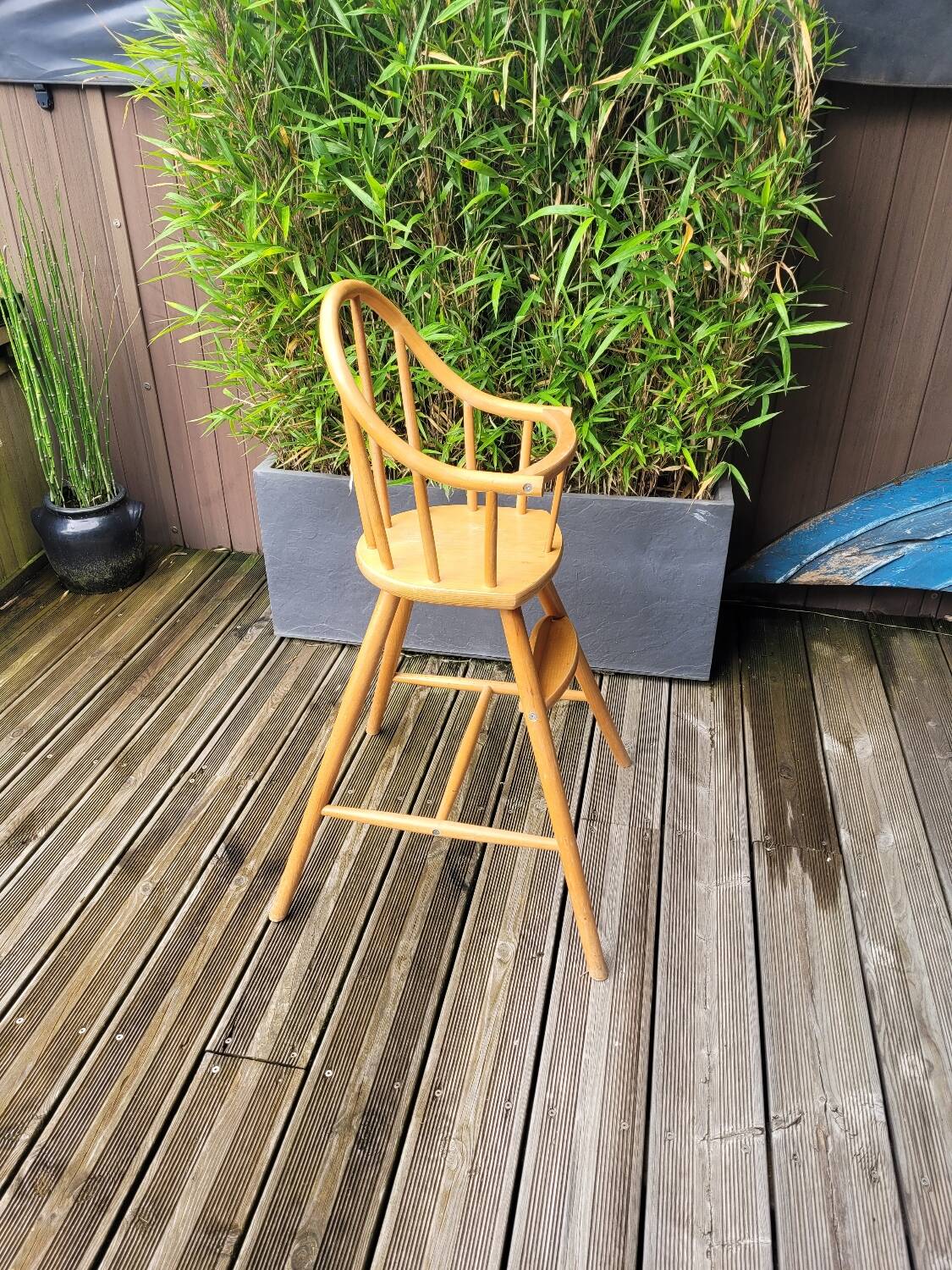Ikea Gulliver high chair in curved beech