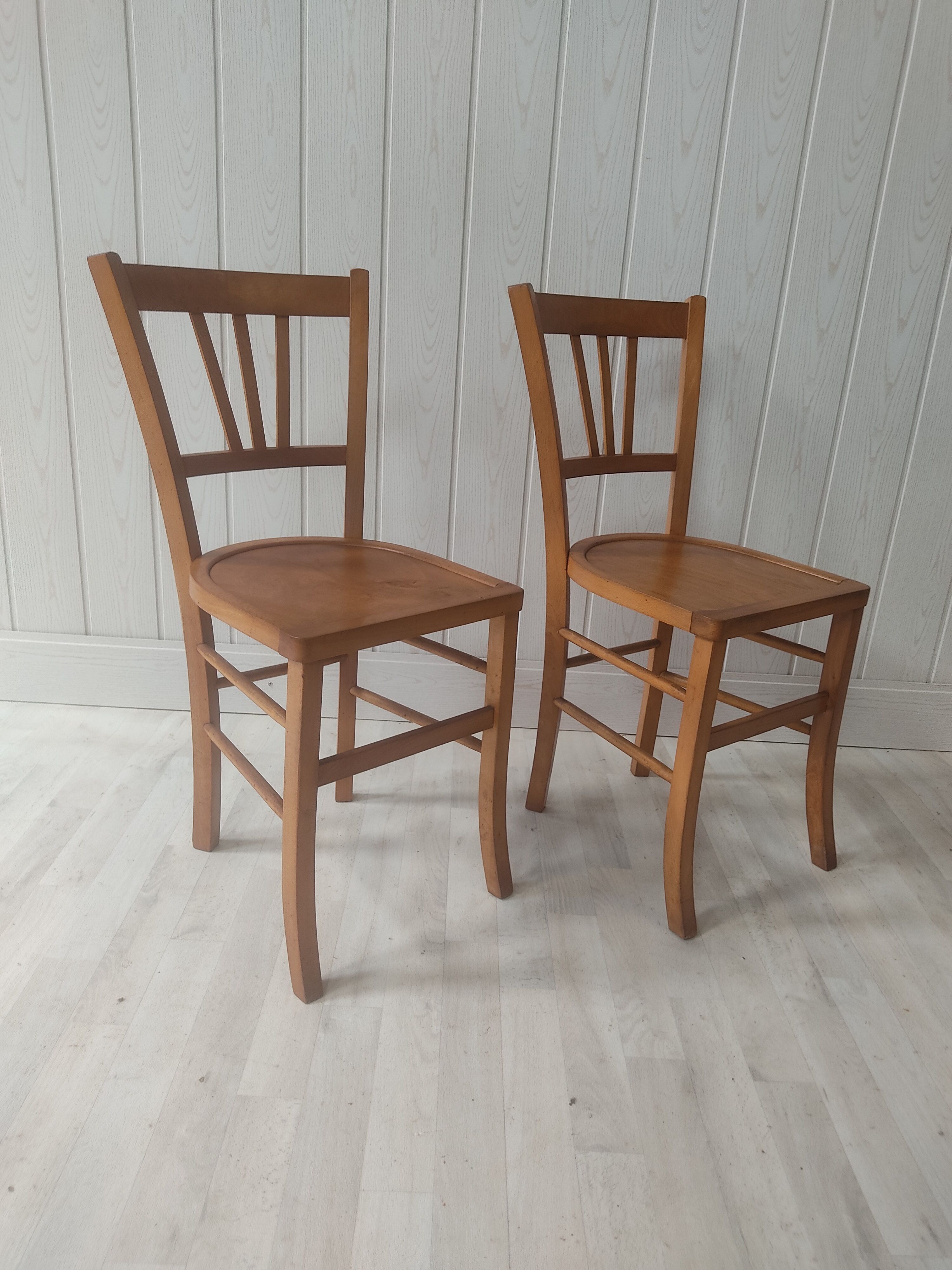 Pair of antique bistro chairs