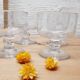 Set 4 coupes  verre bullé