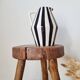 Small stool / antique stool in raw wood – Brutalist spirit