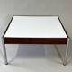 Scandinavian Coffee Table in Teak, Chrome and White Laminate, 1960s