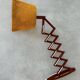 Accordion or scissor wall lamp, Scandinavian design from the 60s