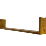Vintage wooden wall rack bookshelf in pine