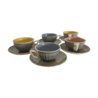 Tasses et sous tasses modèle Béatrice Villeroy et Boch