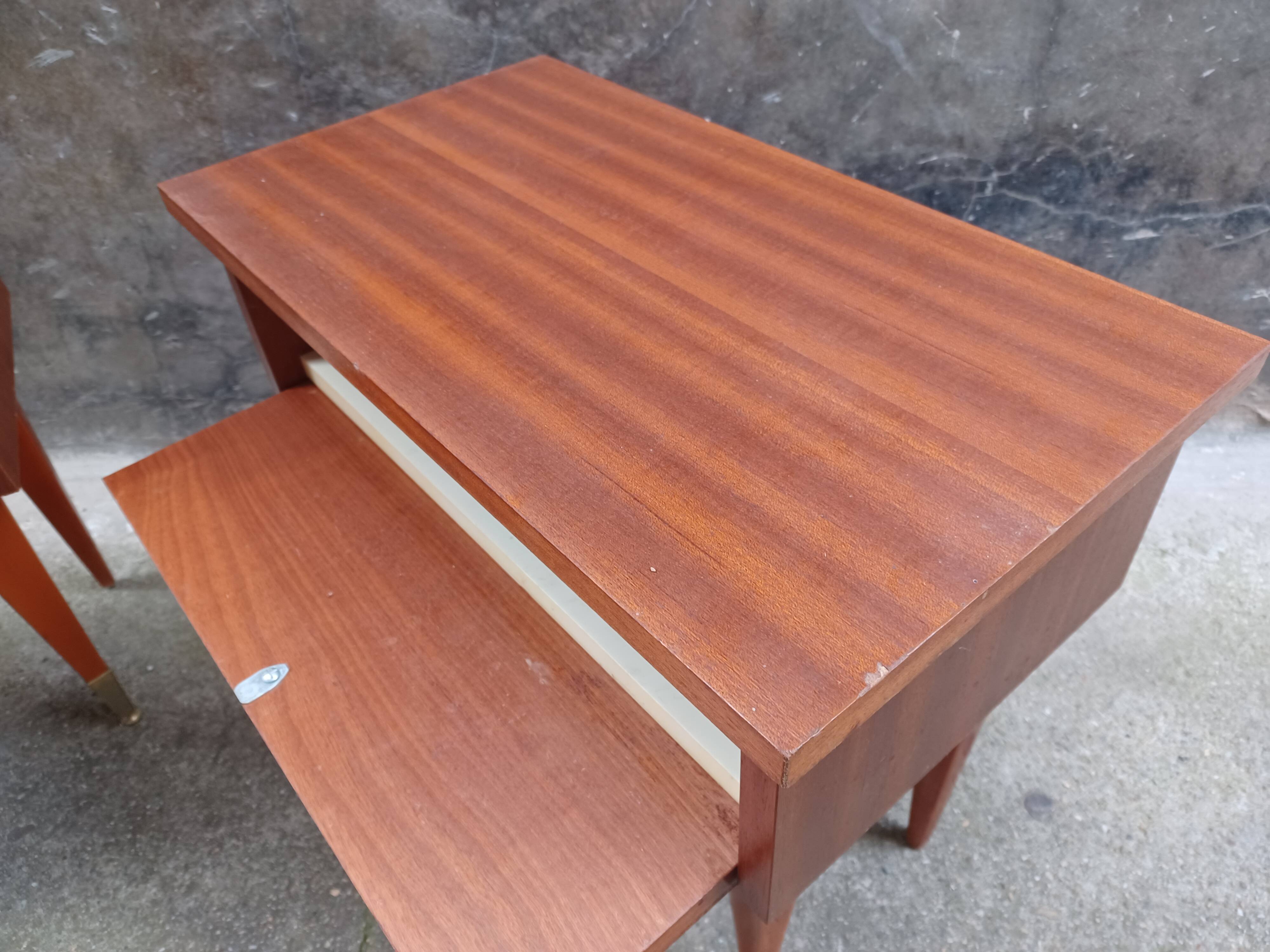 Pair of bedside tables, 60'S