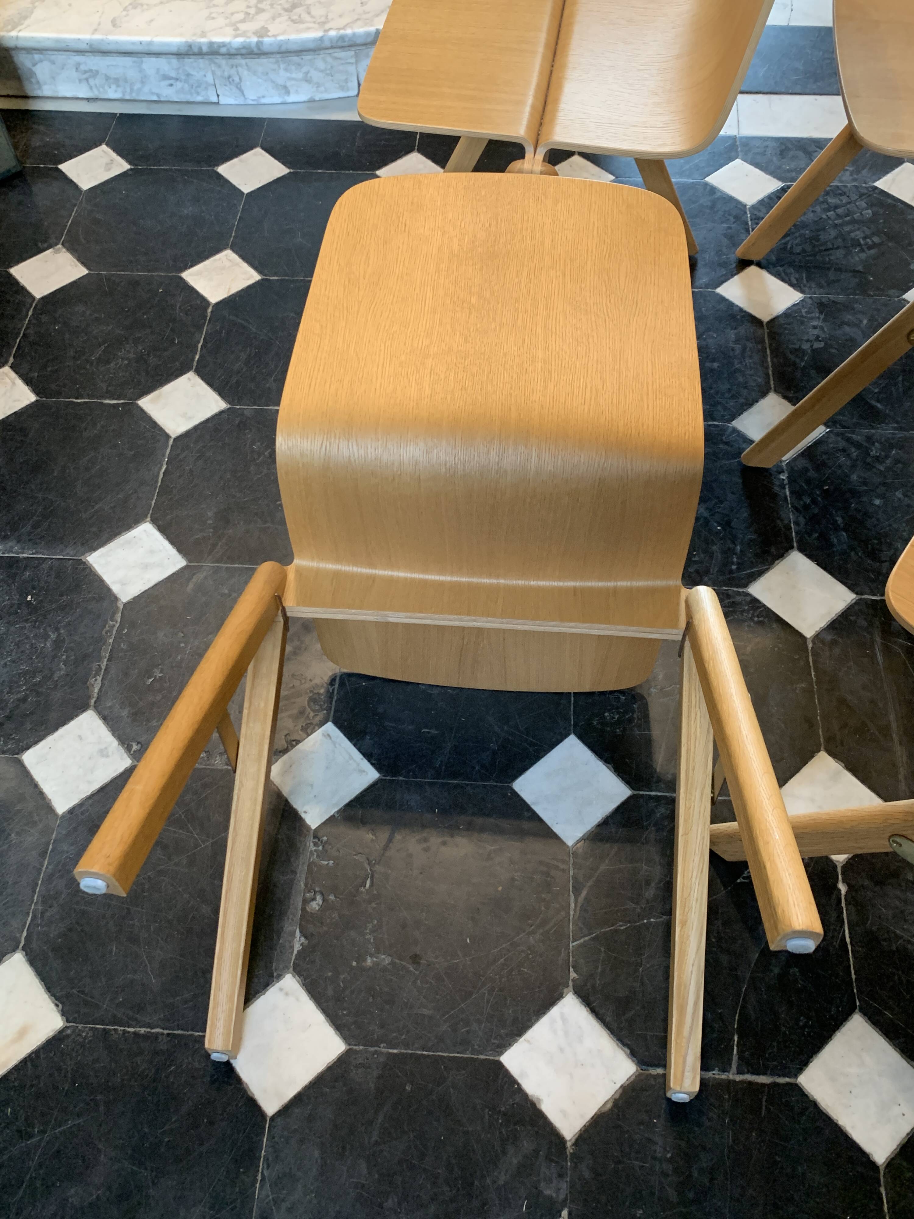 Set of 4 stackable chairs, Ronan & Erwan Bouroullec for HAY Copenhagen.