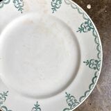 Round dish Moulin des Loups & Hamage in green ironstone