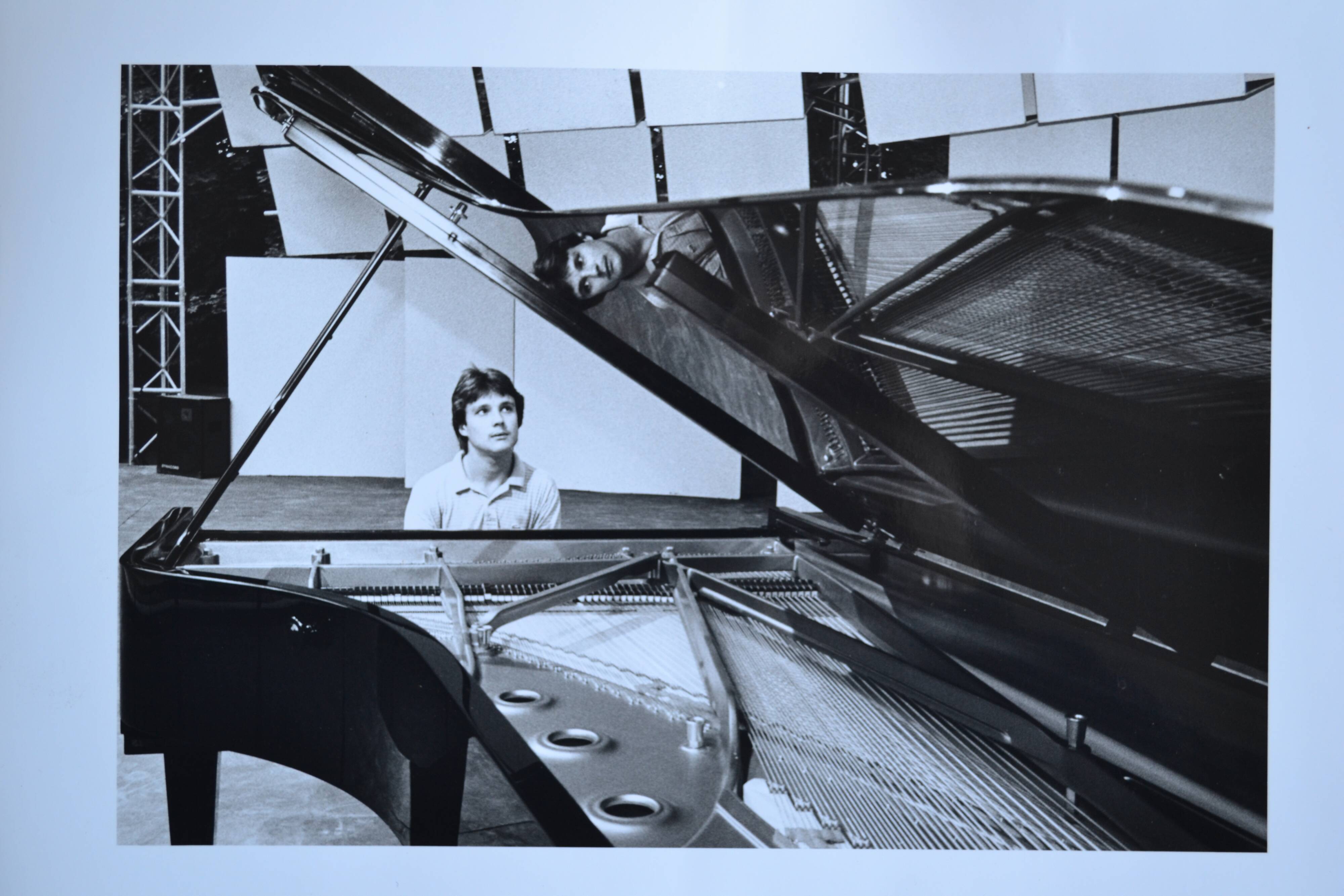 "piano pianist" original anonymous black & white photo