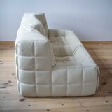 Set of two white leather sofas "Kashima" Ligne Roset designed by Michel Ducaroy