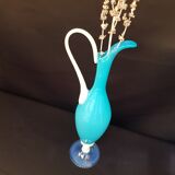 Blue opaline ewer