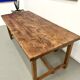 Antique farmhouse table in solid cherry wood