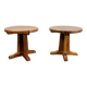 Pair of antique round coffee tables