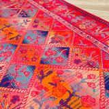 Multicolored carpet years 90/2000, 125 x 69cm